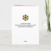 Paars, roze feestdagen kaart (Achterkant)