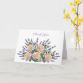 Paars & Roze Floral Bouquet Dank je wel personalis Kaart (Gele Bloem)