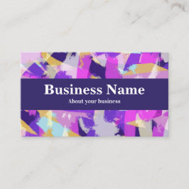 Paars roze geel blauw Abstract Visitekaartje