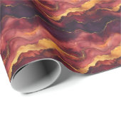Paars, Roze & Geel Marmer Cadeaupapier (Rol Hoek)