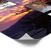 Paars - roze - geel - zonnefoto 2 familiebomen poster (Hoek)