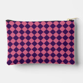 Paars Roze Geruit Diamant Patroon Klein Etui (Achterkant)