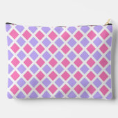 Paars Roze Geruite Diamant Patroon Groot Etui (Achterkant)