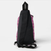 Paars Roze Geruite Diamant Patroon Sling Bag (Achterkant)