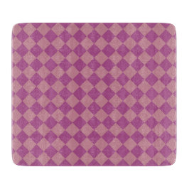 Paars Roze Geruite Diamant Patroon Snijplank