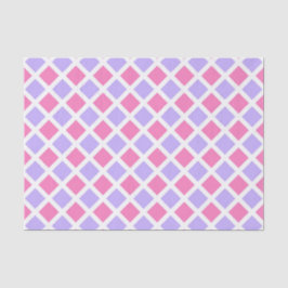 Paars Roze Geruite Diamant Patroon Tissuepapier