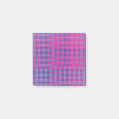 Paars Roze Geruite Patchwork Patroon Post-it® Notes (Voorkant)