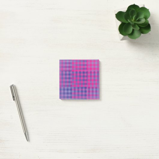 Paars Roze Geruite Patchwork Patroon Post-it® Notes (Kantoor)