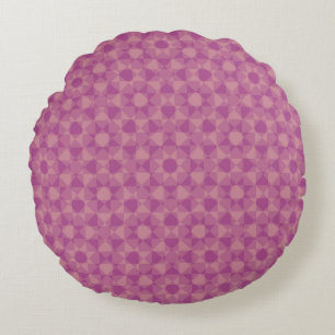 Paars Roze Geruite Ruit Plaid Patroon Rond Kussen