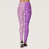 Paars+Roze Glitter Athleisure Yoga Pants Leggings (Achterkant)