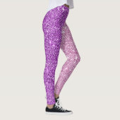 Paars+Roze Glitter Athleisure Yoga Pants Leggings (Rechts)