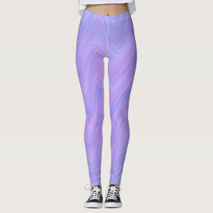 Paars Roze Golflijnen Patroon Leggings