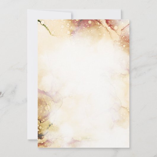 Paars roze goud Abstract 90e verjaardag Kaart (Achterkant)