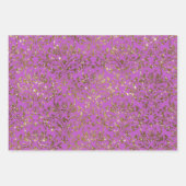 Paars Roze gouddameslantaarns floraal Inpakpapier Vel (Voorkant 2)