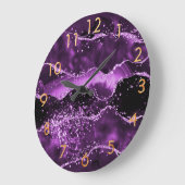 Paars roze goudmarmer grote klok (Hoek)