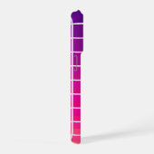 Paars Roze Gradiënt Raster Patroon Geometrisch iPhone Hoesje (Rechterkant)
