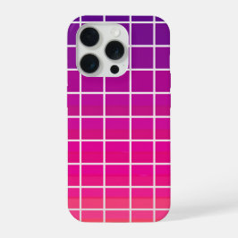 Paars Roze Gradiënt Raster Patroon Geometrisch iPhone 15 Pro Case