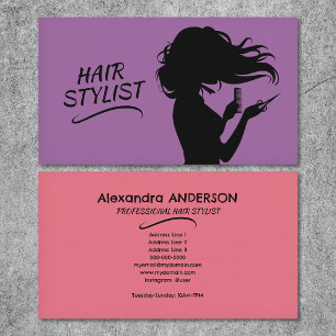 Paars & Roze - Haarstylist Visitekaartje