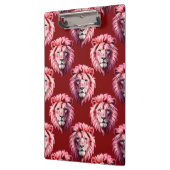 Paars roze leeuwenkop ontwerp klembord (Links)