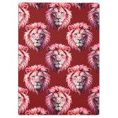 Paars roze leeuwenkop ontwerp klembord (Achterkant)