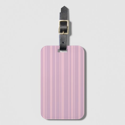 Paars & Roze Lijn Patroon Bagagelabel (Voorkant (verticaal))