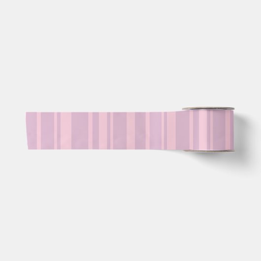 Paars & Roze Lijn Patroon Satijnen Lint (Voorkant)