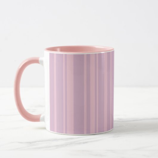 Paars & Roze Lijnpatroon Mok (Links)
