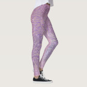 Paars roze Lila Grill Sparkly Sequin Diamond Leggings (Rechts)