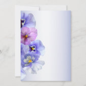 Paars Roze Lila Pansy Floral Rustic Kaart (Voorkant)