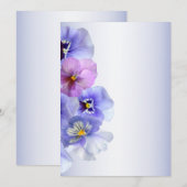 Paars Roze Lila Pansy Floral Rustic Kaart (Voorkant / Achterkant)