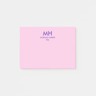 Paars Roze Minimaal Schoon Initiaal Post-it® Notes