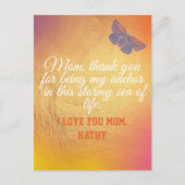 Paars Roze Minimalistische Eenvoudige Moderne Moed Briefkaart (Voorkant)