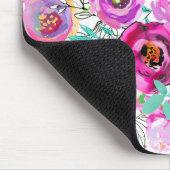 Paars Roze, moderne Floral Shabby Chic Muismat (Hoek)