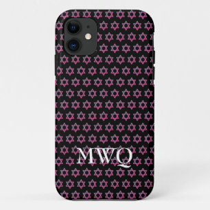  Paars Roze   Monogram   STAR VAN DAVID Otte Case-Mate iPhone Case