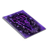 Paars roze Notitieboek olifant bij Sterrennacht (Rechterzijde)