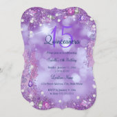 Paars-roze Ocean Sky Birthday Partij Kaart (Voorkant / Achterkant)