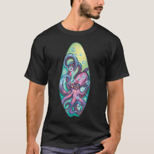 Paars-Roze Octopus (patronen van kleine afmeting)  T-shirt
