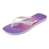 Paars-Roze Ombre Glitters, Paar van Teenslippers (Schuin)