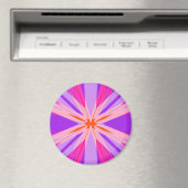 Paars roze Oranje Starburst Snel Festive Gift Fun Magneet (Insitu (Vaatwasser))