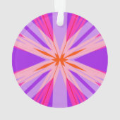 Paars roze Oranje Starburst Snel Festive Gift Fun Ornament (achterkant)