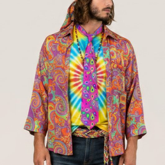 paars roze paisley - groovy patroon stropdas