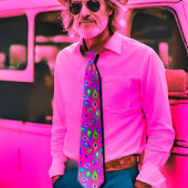 paars roze paisley - groovy patroon stropdas