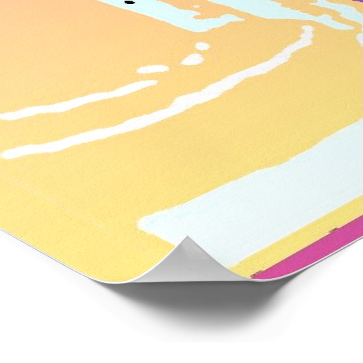 Paars roze Poster met hoge prioriteit (Hoek)