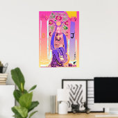 Paars roze Poster met hoge prioriteit (Thuiskantoor)