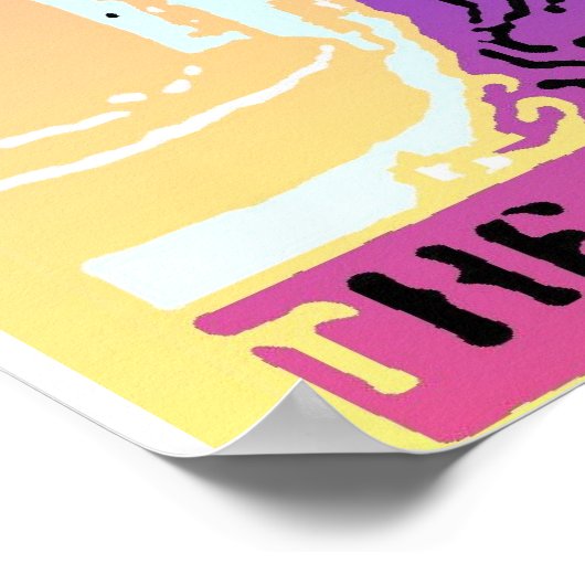 Paars roze Poster met hoge prioriteit (Hoek)