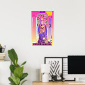 Paars roze Poster met hoge prioriteit (Thuiskantoor)