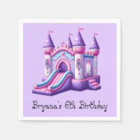 Paars Roze Prinsessen Kasteel Springhuis Feest