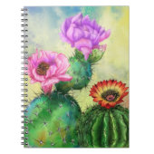 Paars roze rode cactus bloemen Notitieboek (Voorkant)