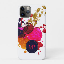 Paars roze rood nisplak monogram Case-Mate iPhone case