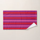 Paars Roze Rood Verticaal Strepen Design Bad Handdoek (Handdoek)